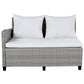 5-Piece Outdoor Patio Rattan Sofa Set, Sectional PE Wicker L-Shaped