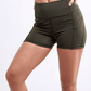 High-Waisted Athletic Shorts with Side Pockets