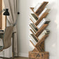 9 Tier Tree Book Shelf with Drawer, Floor Standing Bookshelf Storage