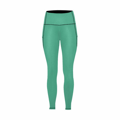 Uniquely You Womens Leggings with Pockets - Fitness Pants /  spearmint - Walbiz.com