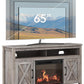 Barn Door Wood Electric Fireplace TV Stand for Tvs up to 65 Inches