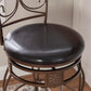 Company Back Scroll  Big and Tall Barstool, Bar Height, Dark