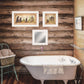 Set Of Three Nature Bath 1 White Framed Print Bathroom Wall Art