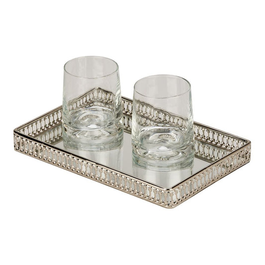 Vanity Gallery Tray with Mirror - 11" x 7"