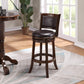Augusta Bar Height Swivel Stool, 29-Inch, Cappuccino with Dark Brown