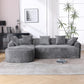 Boucle Sofa 3 Seater for Living Room Oversized Comfy Sofa L-Shape Sofa
