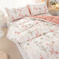 3Piece Floral Duvet Cover Set Soft Pastoral Style Bedding