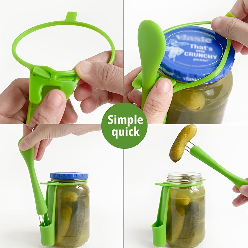 Dual Set of Plastic Pickle Forks for Pickle Lovers