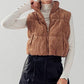 Cropped Corduroy Puffer Vest