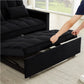 Velvet Sofa Bed with Adjustable Pull Out