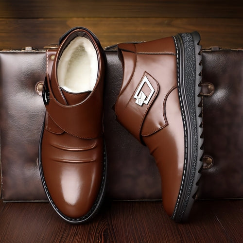 High-top shoes plus cashmere men's shoes