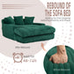 Corduroy lazy sofa With 3 back pillows,Comfy Sofa- Deep Seat Couch for