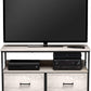 TV Stand Dresser with 2 Drawers - Television Riser Chest with Storage