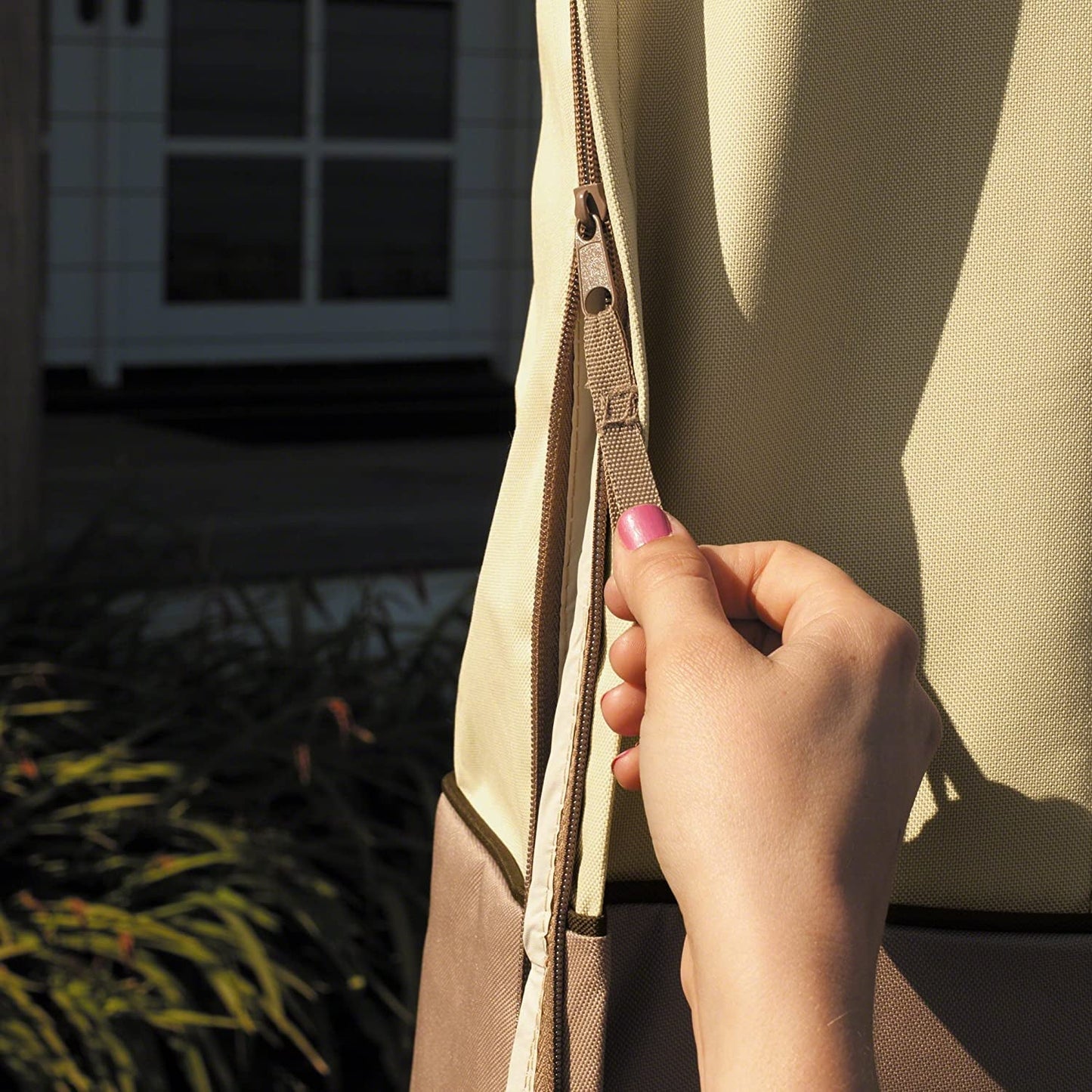 Waterproof 13ft Offset Umbrella & Frame Cover Set