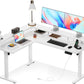 Electric L Shaped Standing Desk, 59 Inch Height Adjustable Stand up