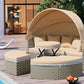 Patio Furniture Round Outdoor Sectional Sofa Set Rattan Daybed
