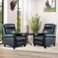 Leather Recliner Chair Set of 2, Classic and Traditional Push Back