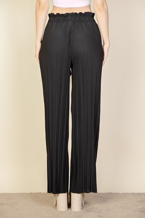 Pleated Stretch Black M