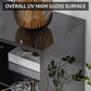 Modern TV Stand with Electric Fireplace and LED Lights
