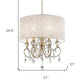 Stunning Brass Gold Finish Ceiling Lamp with Crystal Accents