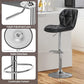 Bar Stools Set of 2, Modern Adjustable Kitchen Island Chairs, Black PU