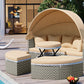 Patio Furniture Round Outdoor Sectional Sofa Set Rattan Daybed