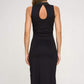 Women's Sleeveless Bodycon Dress with Embellished Front Detail