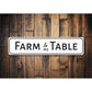Farm To Table Kitchen Sign