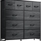 Charcoal Dresser with 10 Drawers