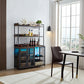 Coffee Bar Cabinet With Power Outlet, 3 Floor Wine Cooler Bar Counter