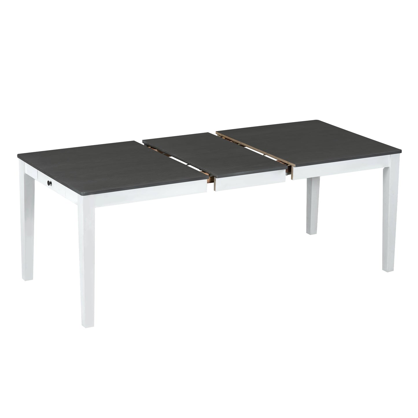 Rustic 7-Piece 78.1inch Extendable Dining Table Set with 18inch