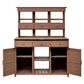 65.7'' H Tall Garden Potting Bench Table with Hutch,Patio Storage