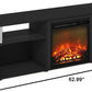 Jensen Open Storage Fireplace Entertainment Center for TV up to 70