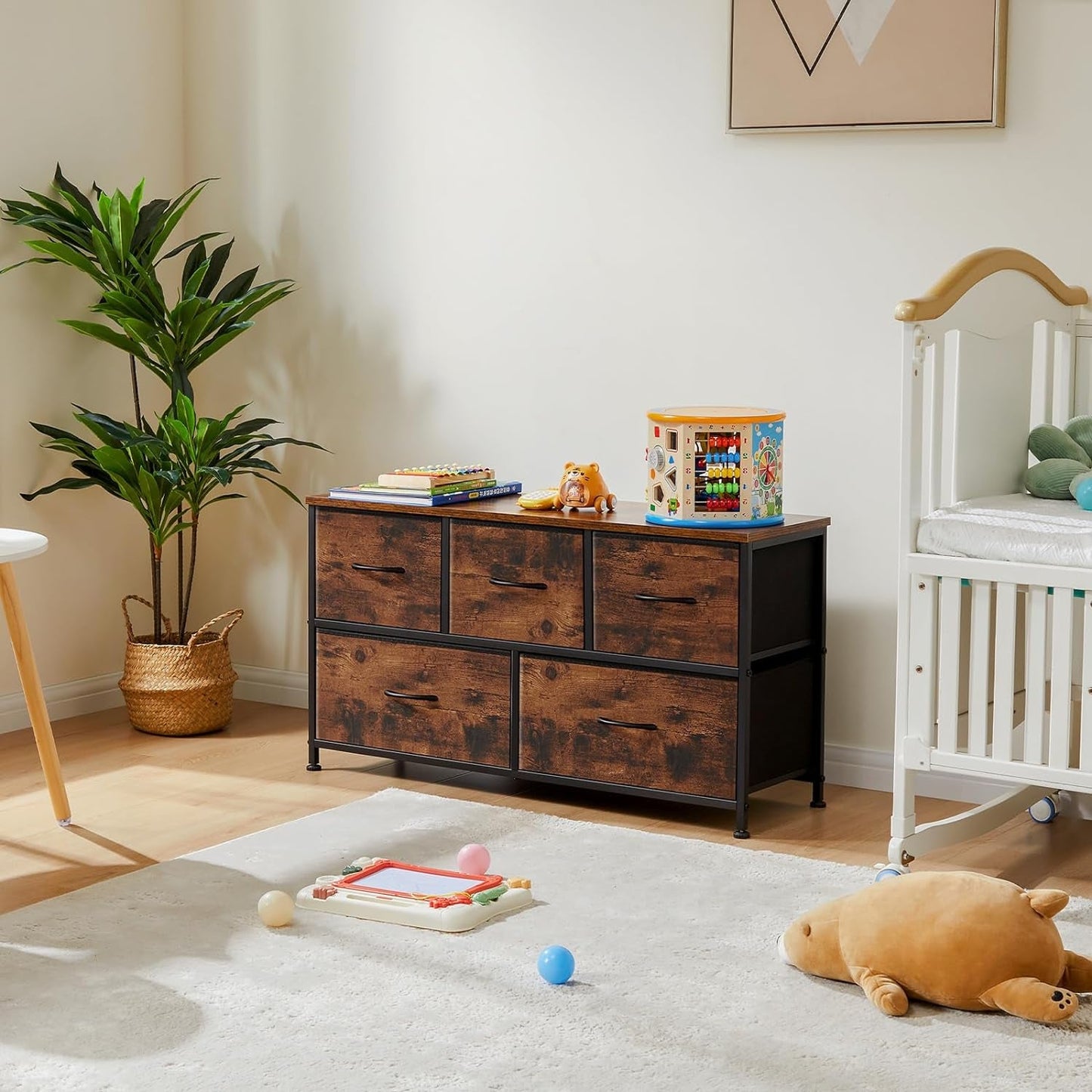 Dresser for Bedroom with 5 Drawers and Organizers