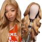 #27 Straight 13x1x4 T part Lace 4x4 Closure wigs Body Wave #33 Transpa