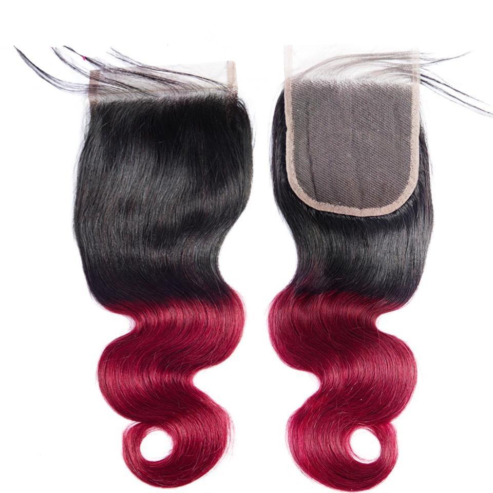 BeuMax 1B Burgundy Body Wave BUNDLES with CLOSURES & FRONTALS