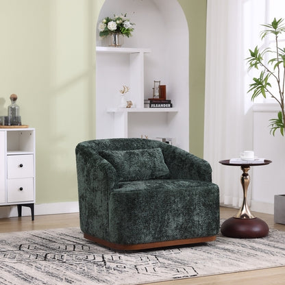 Swivel Barrel Chair, Comfy Round Accent Sofa Chair for Living Room,