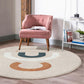 Abstract Round Rug, Abstract Area Carpet, Non Slip Decorative Circle
