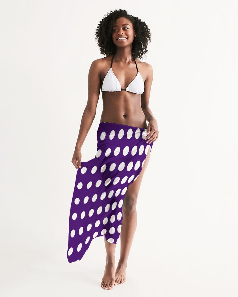 Uniquely You Sheer Purple Polka Dot Swimsuit Cover Up - Walbiz.com