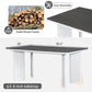 Modern 7-Piece Dining Table Set with 6 Upholstered Dining Chairs, Dark