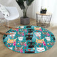 Cat Printed Round Rug, Kids Room Circle Carpet, Non Slip Nursery Room