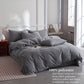 Dark Grey Microfiber Duvet Cover Set with Zipper