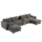 142'' Modular Sectional Sofa with Movable Storage Ottoman and
