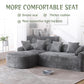 Boucle Sofa 3 Seater for Living Room Oversized Comfy Sofa L-Shape Sofa