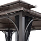 Hardtop Gazebo 10 X 12 Ft. Outdoor Gazebo, Heavy Duty Steel Frame