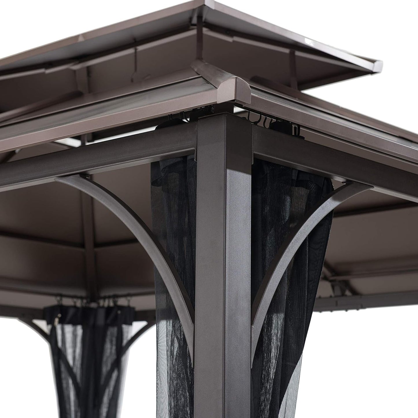 Hardtop Gazebo 10 X 12 Ft. Outdoor Gazebo, Heavy Duty Steel Frame