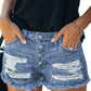 Gypsy Mid-rise Distressed Denim Shorts