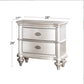 Classic Bedroom Elegant Nightstand Beige White Finish Or Antique