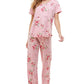 Women's Floral Print Lounge Set in Blue – Comfortable and Stylish