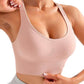 Padded Support Fitness Solid Color Sport Bra